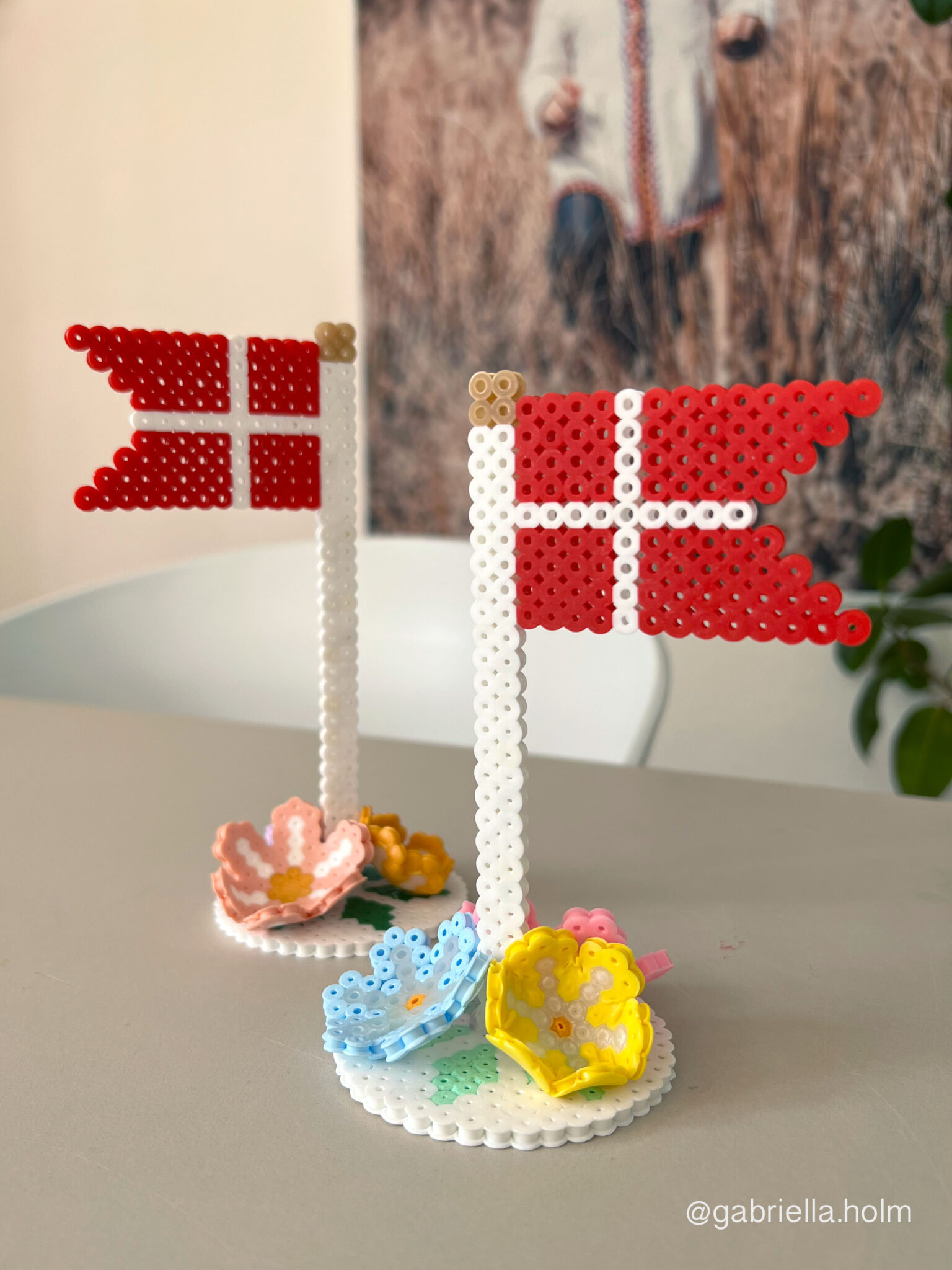 Perleflag med gratis perlemønster - Gabriella Holm